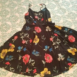 Floral black dress